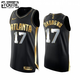 Dres Atlanta Hawks Onyeka Okongwu 17 2020-21 Crna Golden Edition Swingman - Dječji